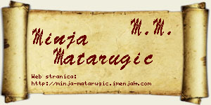 Minja Matarugić vizit kartica